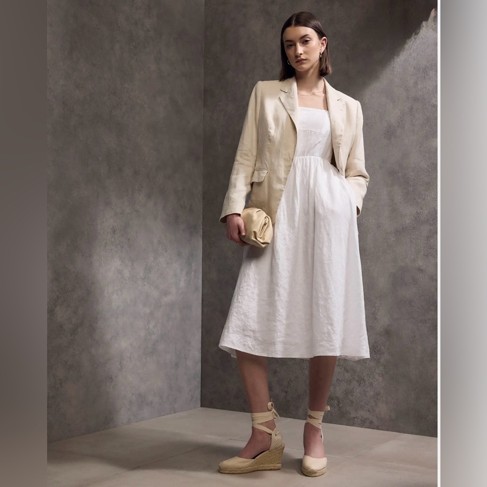 Quince White Linen Dress